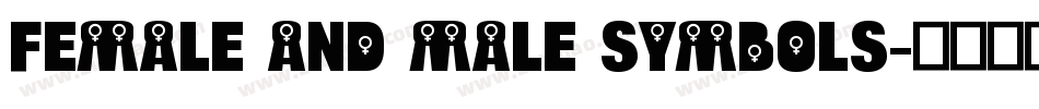 Female and Male Symbols字体转换